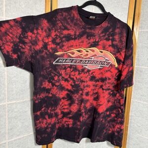 Vtg Harley Davidson Shirt Tie Dye Kirby's Columbia, SC Eagle USA‎ Very Rare XXL